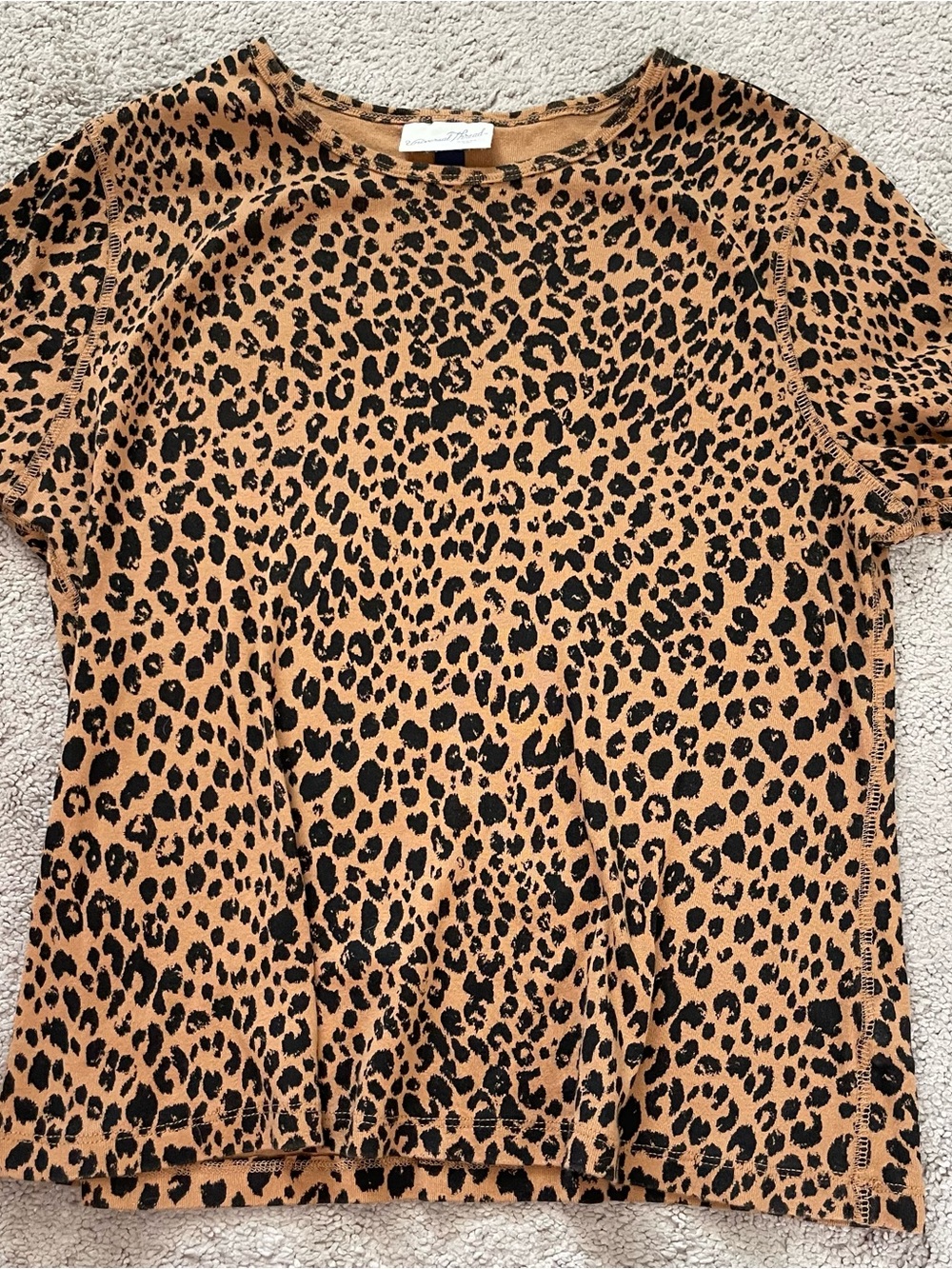 Universal Thread Leopard Print 100% Cotton T-Shirt | Size XL - Picture 4 of 8